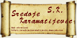 Sredoje Karamatijević vizit kartica
